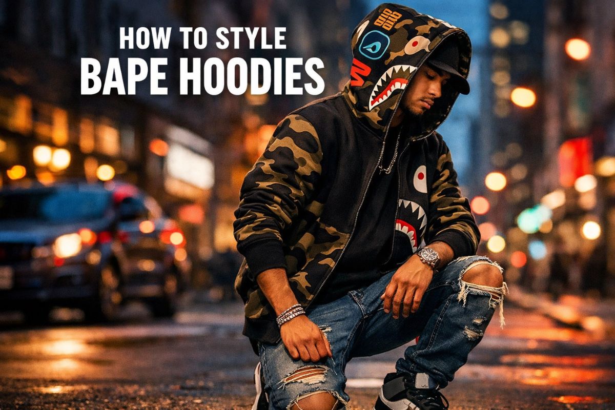 how to style bape hoodies
