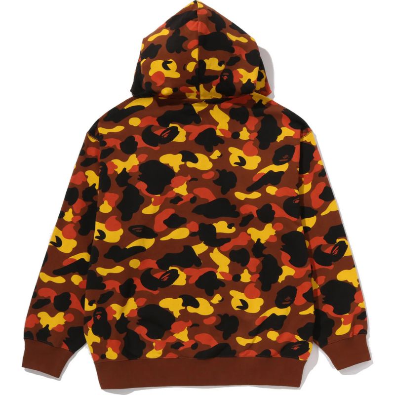 1st Orange Camo Bape Fit Full Zip Hoodie for Mens