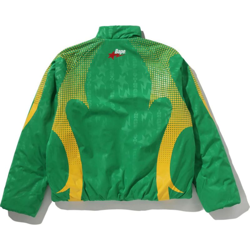 ABA GREEN FRAME MONOGRAM JACQUARD MULTI LOGO JACKET FOR MENS