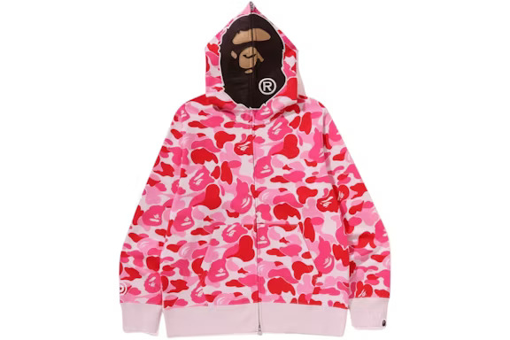 BAPE-ABC-Camo-2nd-Ape-Full-Zip-Hoodie-Pink