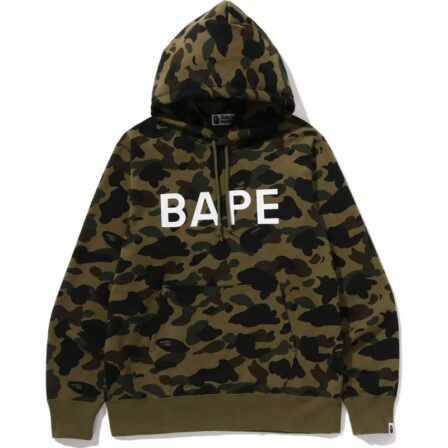 Green 1st Camo BAPE Pullover Hoodie