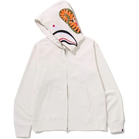 Ivory Shark Full Zip Hoodie