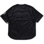 Mens Black Camo Baseball Shirt Back
