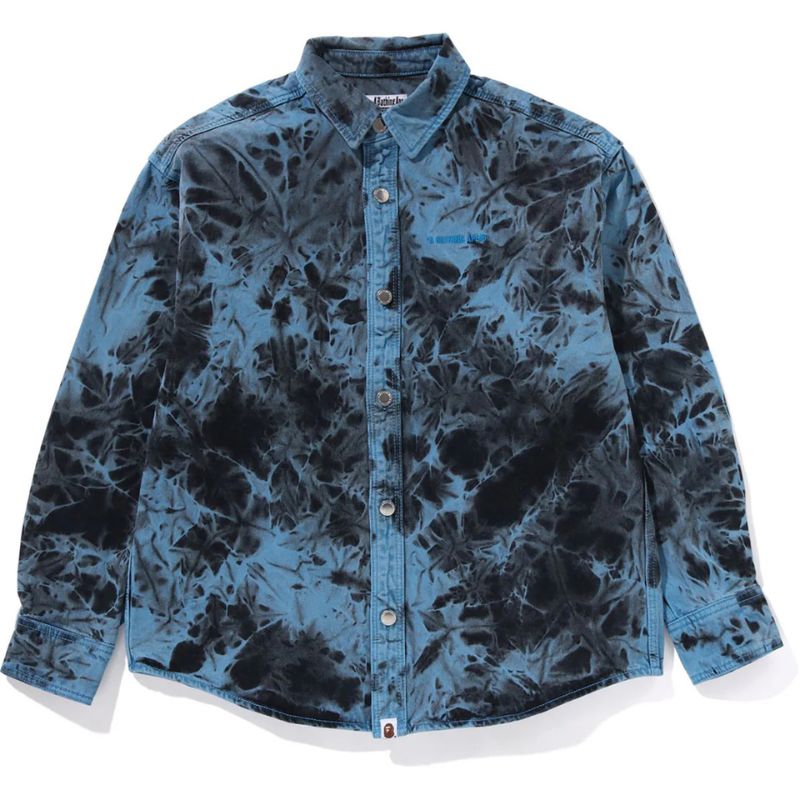 Mens Blue Ape Logo Shirt Front