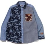 Mens Blue Asia Camo Shirt Front