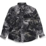 Mens Grey Ape Logo Shirt Front