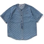 Mens Light Indigo Denim Shirt Front