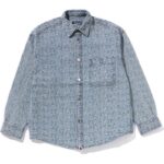 Mens Light Indigo Denim Shirt Front