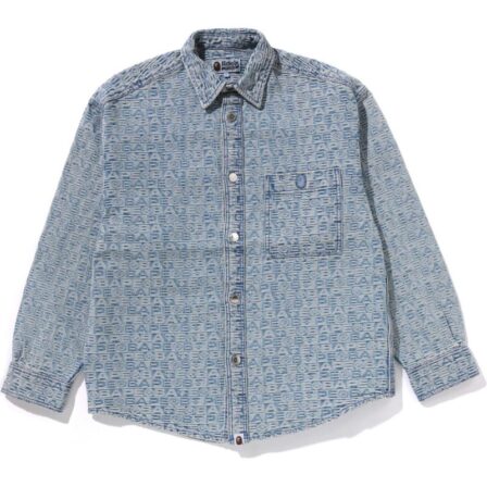 Mens Light Indigo Denim Shirt Front