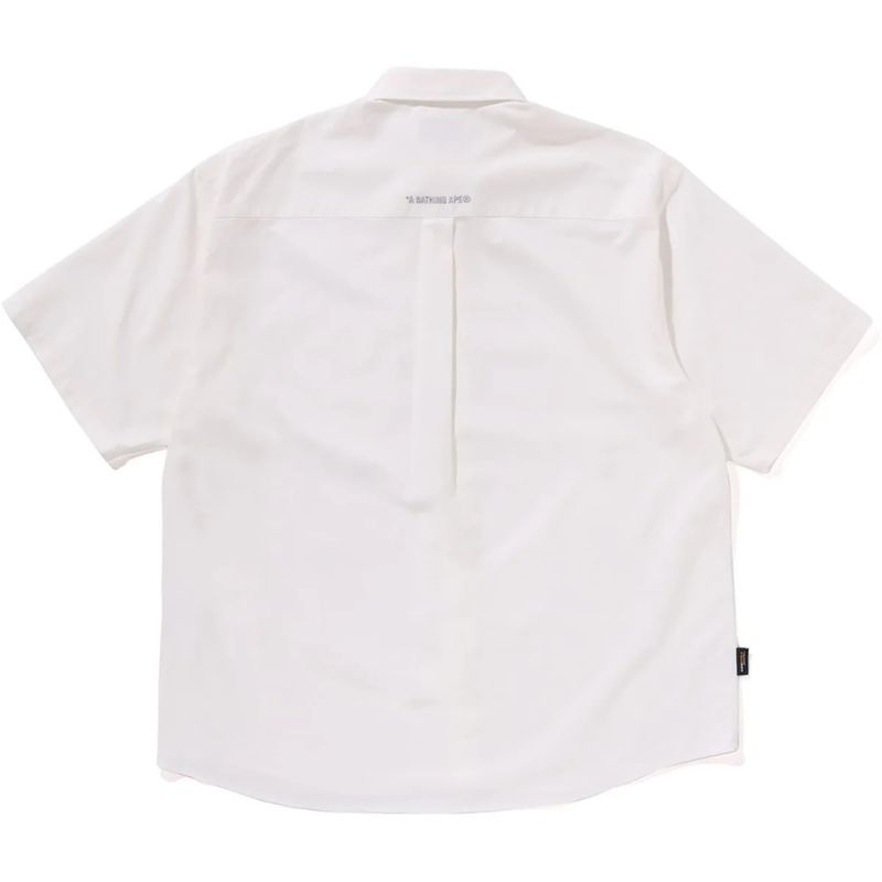 Mens White Oxford Shirt Back