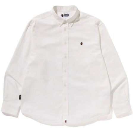 Mens White Oxford Shirt Front
