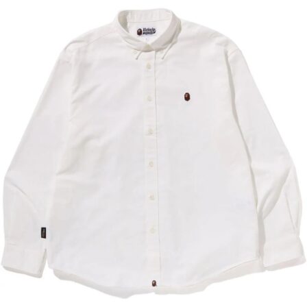 Mens White Oxford Shirt Front