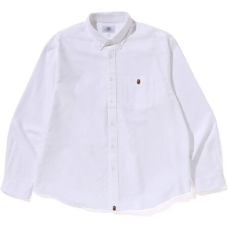 Mens White Oxford Shirt Front