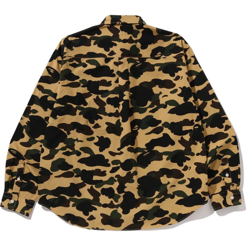 Mens Yellow Camo Shirt Back