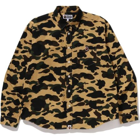 Mens Yellow Camo Shirt Front
