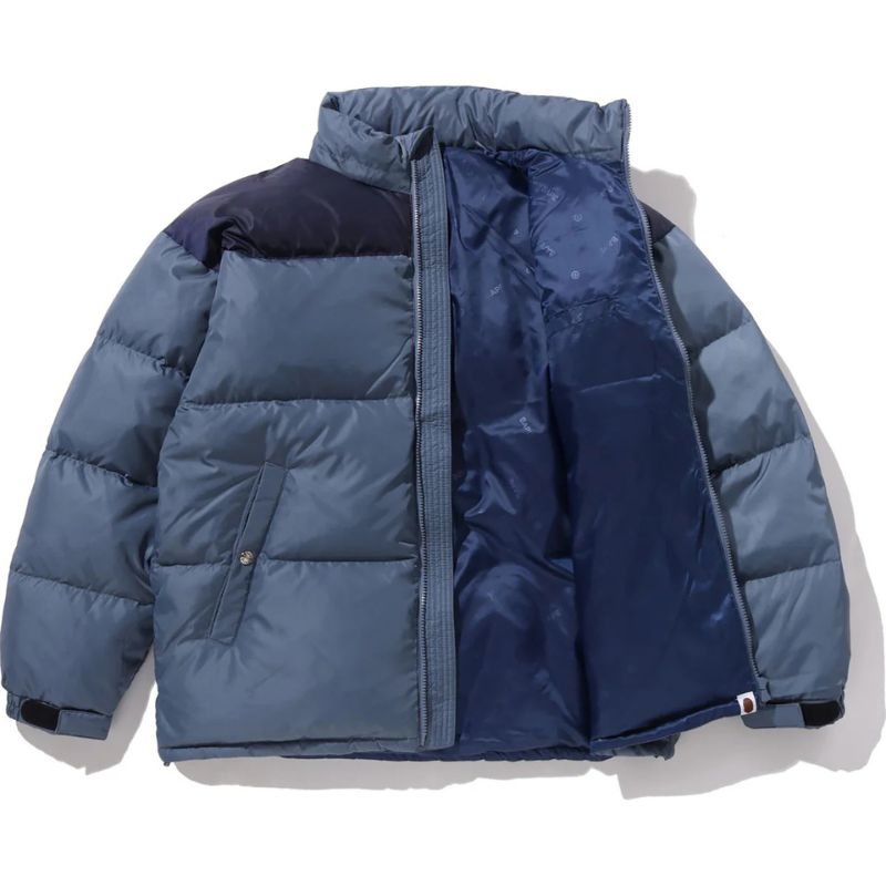 Navy One Point Relaxed Fit Down Jacket Men