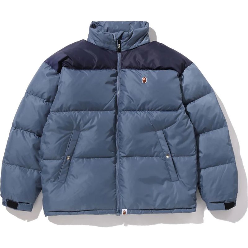Navy One Point Relaxed Fit Down Jacket