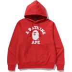 classic college hoodie red
