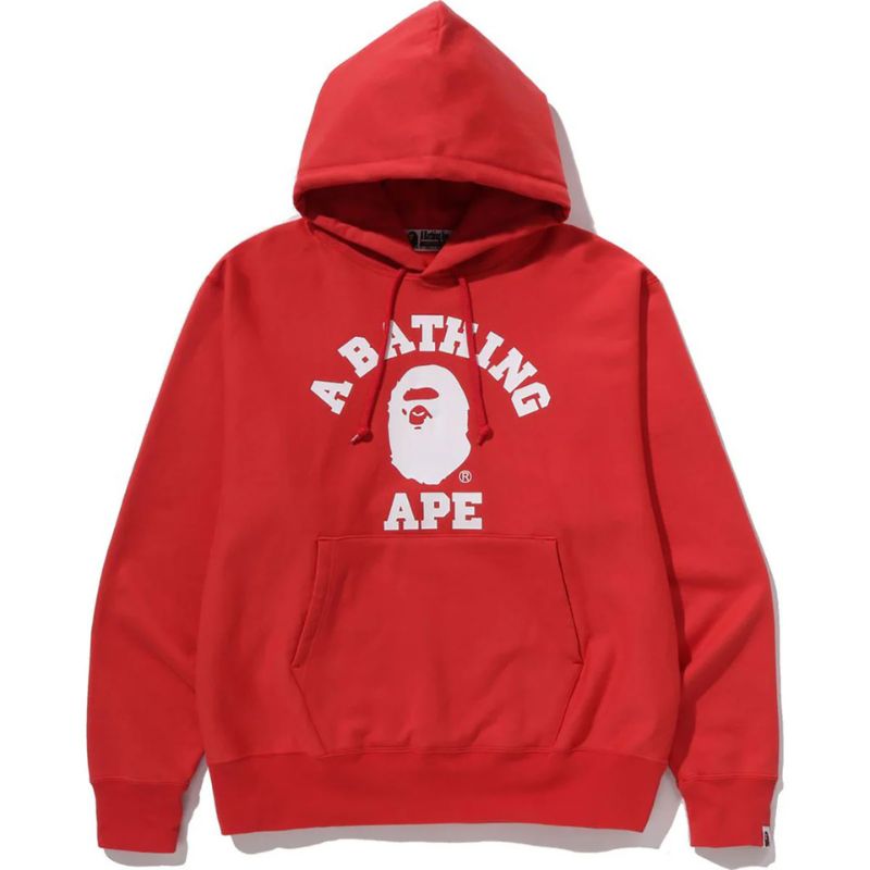 classic college hoodie red