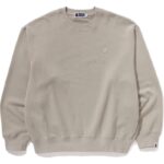 one point relaxed beige crewneck
