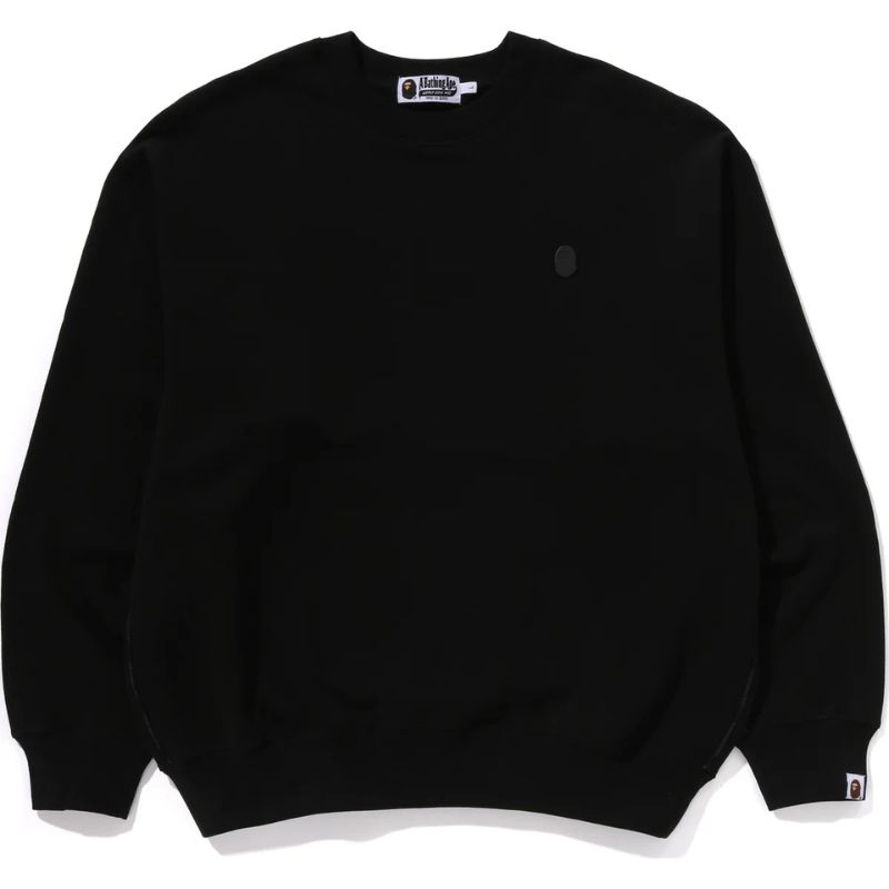 one point relaxed black crewneck