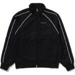line camo jacquard black jacket