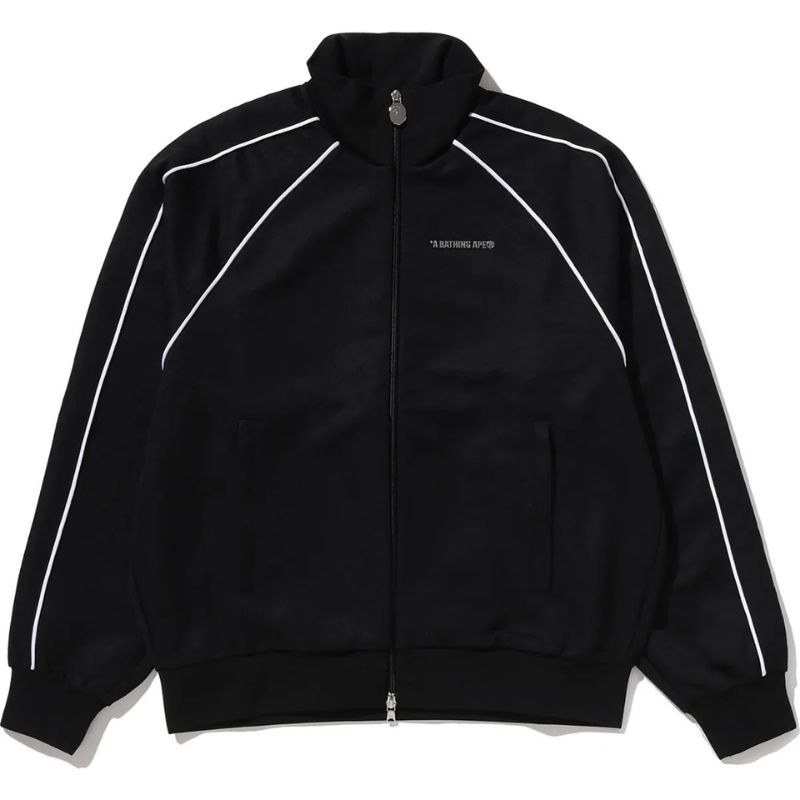 line camo jacquard black jacket