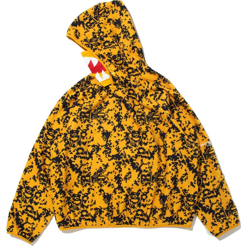 yellow relaxed fit shark hoodie