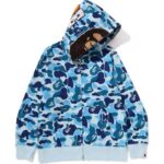 blue full zip ape hoodie mens