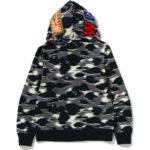 camo shark full zip black