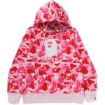 abc camo bathing ape pink hoodie