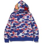 camo shark full zip blue