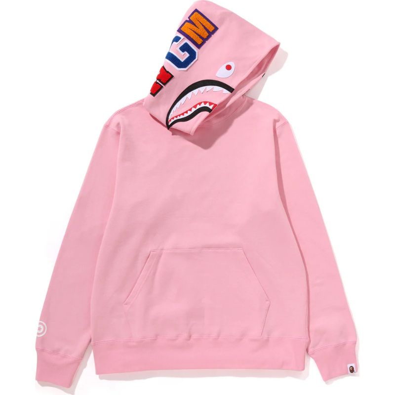 shark pullover hoodie pink