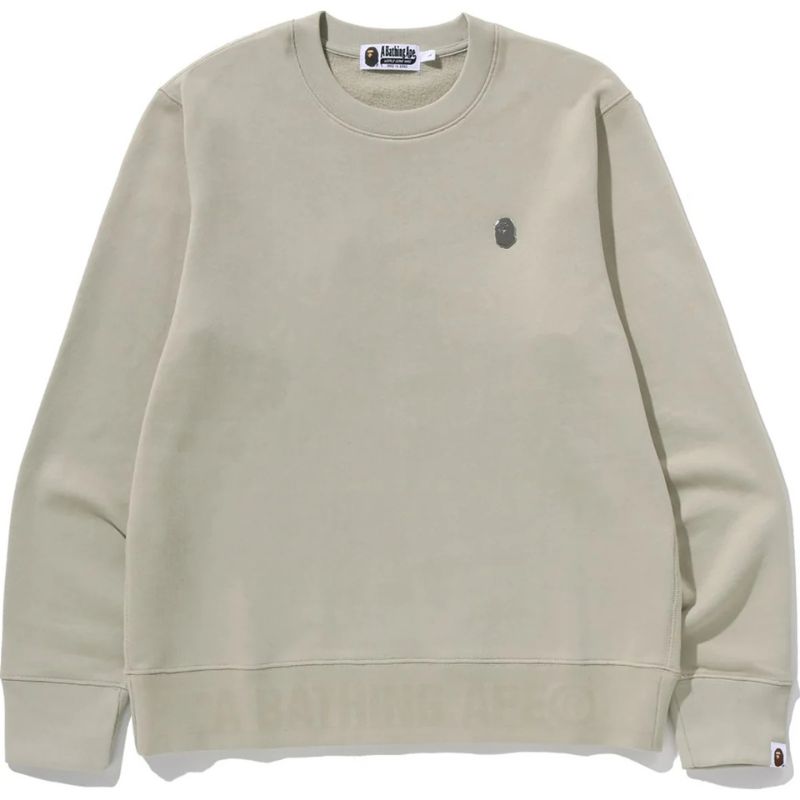 one point crewneck beige