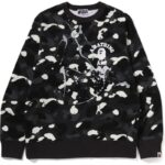 city camo painting black crewneck