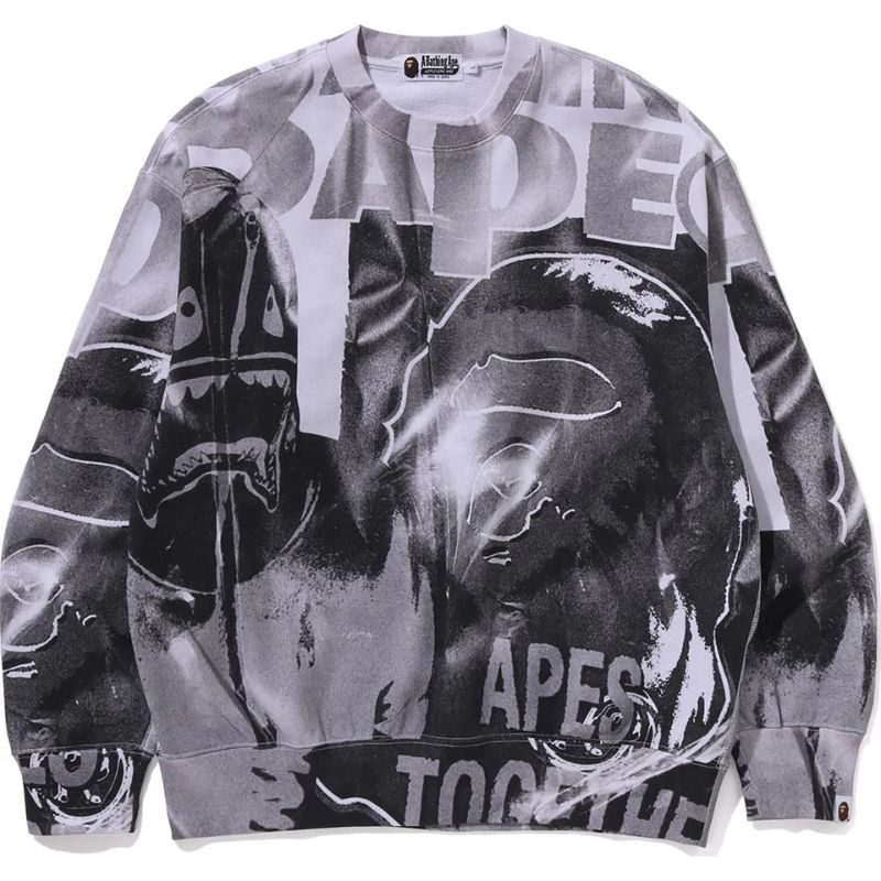 overprint crewneck black