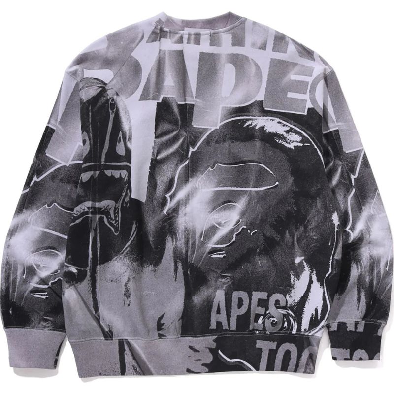 black relax fit sweatshirt mens
