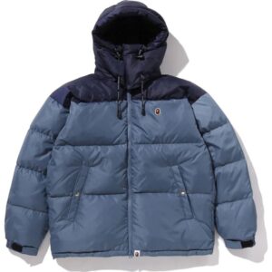 Mens Navy One Point Relaxed Fit Down Jacket
