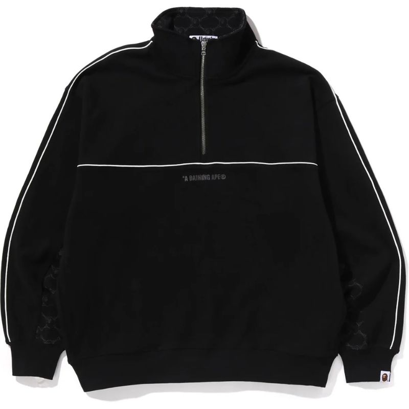 college monogram half zip gray