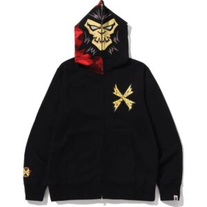 Men’s Black Bapeman X Zip Hoodie