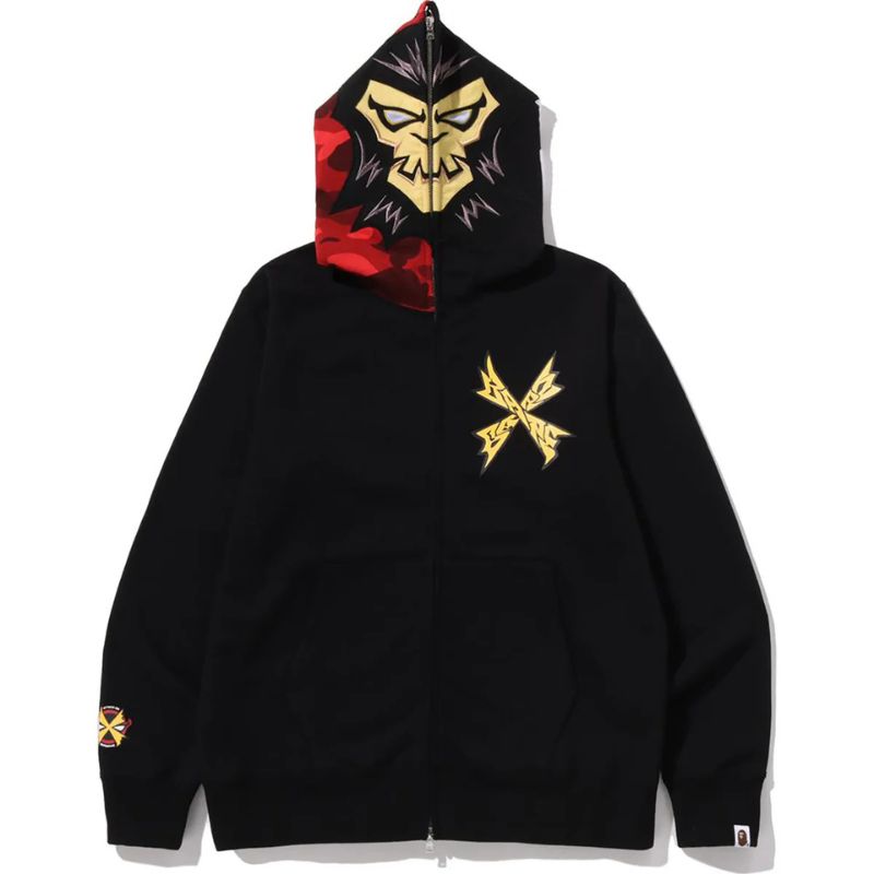 bapeman x hoodie black