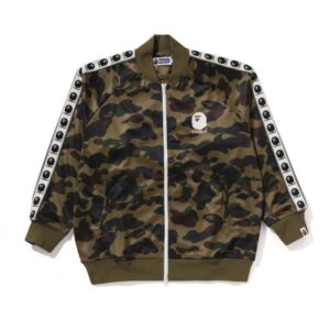 green 1st camo relaxed fit track jacket mens