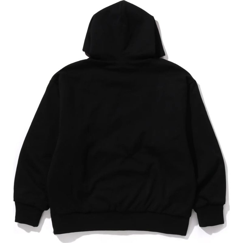 COLLEGE BLACK PUFFY PULLOVER HOODIE FOR MENS