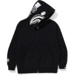 COLLEGE BLACK SHARK FULL ZIP HOODIE FOR MENS