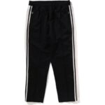 Mens Black Line Camo Jacquard Loose Fit Sweatpants