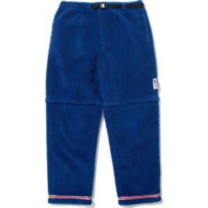 Mens Blue Bape by Kuraishi Sherpa Detachable Pants