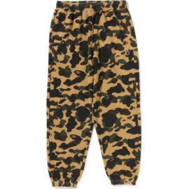 Mens Yellow 1st Camo One Point Relaxed Fit Sweat Pants