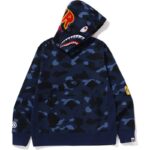 NAVY COLOR CAMO 2ND SHARK PULLOVER HOODIE MENS