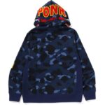 NAVY COLOR CAMO SHARK PULLOVER HOODIE FOR MENS