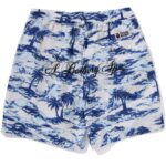 blue relaxed fit beach shorts mens